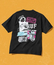 HUF MASH UP TEE / HUF ハフ 半袖 Tシャツ ハフ トップス カットソー・Tシャツ ブラック レッド ホワイト【送料無料】