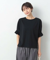 【SALE／60%OFF】Dessin 【秋色登場・洗える】袖口タックカットソー(XS~L) デッサン トップス カットソー・Tシャツ ブラック レッド ブルー