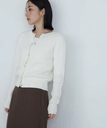 NATURAL BEAUTY BASIC ミニケーブルニットシリーズ アンサンブル 24AW ナチュラルビューティベーシック トップス カーディガン ホワイト【送料無料】