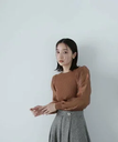 【SALE／30%OFF】NATURAL BEAUTY BASIC オーガンスリーブドッキングニット 24AW ナチュラルビューティベーシック トップス ニット ブラウン ブラック ピンク【送料無料】