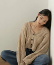 【SALE／10%OFF】NATURAL BEAUTY BASIC クロップドケーブルニットカーディガン ナチュラルビューティベーシック トップス カーディガン ベージュ グレー【送料無料】