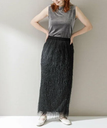 【SALE／50%OFF】URBAN RESEARCH ROSSO ELENDEEK FRINGE STRAIGHT SKIRT アーバンリサーチロッソ スカート その他のスカート ブラック ホワイト【送料無料】