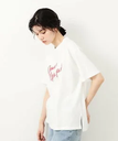 【SALE／60%OFF】OPAQUE.CLIP リラクシープリントロゴTシャツ【洗濯機洗い可】 オペークドットクリップ トップス カットソー・Tシャツ ホワイト ブラック ベージュ