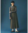 UNITED ARROWS green label relaxing ＜SEASONAL COLLECTION＞プリーツ キャミソール ワンピース ユナイテッドアローズ グリーンレーベルリラクシング ワンピース・ドレス ワンピース グレー ブラック【送料無料】