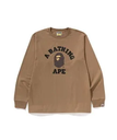 A BATHING APE COLLEGE LS TEE ア ベイシング エイプ トップス カットソー・Tシャツ ベージュ ブラック ブルー グレー ネイビー カーキ ホワイト イエロー【送料無料】