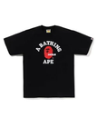 A BATHING APE JAPAN COLLEGE TEE ア ベイシング エイプ トップス カットソー・Tシャツ ブラック ホワイト【送料無料】