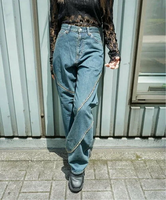 JOINT WORKS JieDa / ジエダ 別注 DISTORTED DENIM PANTS ジョイントワークス パンツ ジーンズ・デニムパンツ ブルー【送料無料】