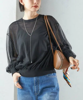 【SALE／40%OFF】SHIPS WOMEN ＜手洗い可能＞ダブル シアー ニット プルオーバー シップス トップス ニット ブラック ホワイト グリーン【送料無料】