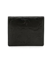 A BATHING APE EMBOSSED LEATHER MINI WALLET ア ベイシング エイプ 財布・ポーチ・ケース 財布 ブラック【送料無料】