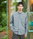 UNITED ARROWS green label relaxing ナチュラルフィット ビエラ ボタンダウン シャツ ユナイテッドアローズ グリーンレーベルリラクシング トップス シャツ・ブラウス グレー ホワイト ネイビー パープル【送料無料】