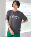 any FAM 【WEB限定/UVカット/吸水速乾/接触冷感】ジョーゼットロゴ半袖Tシャツ エニィファム トップス カットソー・Tシャツ グレー ホワイト ブラック ブルー【送料無料】