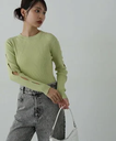 【SALE／50%OFF】N. Natural Beauty Basic スリーブデザインリブニット エヌ ナチュラルビューティーベーシック* トップス ニット グレー ホワイト グリーン【送料無料】