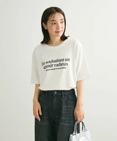 【SALE／70%OFF】Green Parks 5分袖フロッキーロゴプリントTEE グリーンパークス トップス カットソー・Tシャツ ホワイト グレー カーキ ブルー