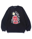 XLARGE FLAT DYNAMITE CREWNECK KNIT エクストララージ トップス ニット ブラック ホワイト ベージュ【送料無料】