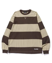 XLARGE HEAVYWEIGHT STRIPED L/S TEE エクストララージ トップス カットソー・Tシャツ ベージュ グリーン【送料無料】