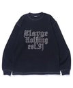 【SALE／10%OFF】XLARGE OLD ENGLISH EST.91 THERMAL L/S TOP エクストララージ トップス カットソー・Tシャツ ブラック ネイビー ホワイト【送料無料】