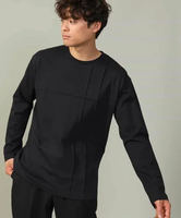 a.v.v 【大人気商品が長袖で再登場!】ピンタックセミワイドシルエットロングTシャツ(デザテクシリーズ) アー・ヴェ・ヴェ トップス カットソー・Tシャツ グレー ブラック ホワイト【送料無料】