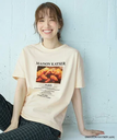 any FAM 【MAISON KAYSERコラボ】フォトプリント半袖Tシャツ エニィファム トップス カットソー・Tシャツ