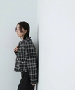 【SALE／30%OFF】NATURAL BEAUTY BASIC ノーカラーツイードジャケット 24AW ナチュラルビューティベーシック ジャケット・アウター ブルゾン・ジャンパー ブラック ホワイト【送料無料】