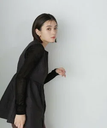 【SALE／30%OFF】NATURAL BEAUTY BASIC マトラッセペプラムフォルムベスト 24AW ナチュラルビューティベーシック ジャケット・アウター ブルゾン・ジャンパー ブラック ホワイト【送料無料】