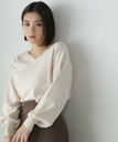 NATURAL BEAUTY BASIC 総針ベーシックシリーズ Vネックニット 24AW ナチュラルビューティベーシック トップス ニット ホワイト ブラック レッド グリーン【送料無料】