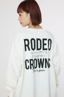 RODEO CROWNS WIDE BOWL MSロゴL/S Tシャツ ロデオクラウンズワイドボウル トップス カットソー・Tシャツ ホワイト グリーン レッド グレー【送料無料】