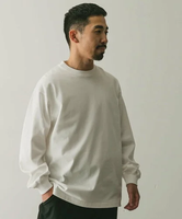 URBAN RESEARCH DOORS USAコットン ロングスリーブ Tシャツ アーバンリサーチドアーズ トップス カットソー・Tシャツ ホワイト ネイビー ブラック【送料無料】