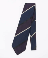 【SALE／40%OFF】SHIPS MEN FRANCO BASSI: コットン シルク ワイド ストライプ柄 ネクタイ シップス スーツ・フォーマル ネクタイ・蝶ネクタイ ブルー ブラック【送料無料】