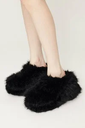 【SALE／20%OFF】SLY LONG FUR サンダル スライ シューズ・靴 サンダル ブラック【送料無料】