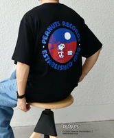 SHIPS any SHIPS any: SNOOPY コラボ RECORDS グラフィック バック プリント Tシャツ◇ シップス トップス カットソー・Tシャツ グレー ホワイト ブラック【送料無料】