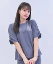 axes femme アソート刺繍Tシャツ アクシーズファム トップス カットソー・Tシャツ グレー ホワイト ブラウン