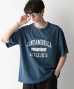 【SALE／30%OFF】RAGEBLUE カレッジロゴ/ペイントTシャツ レイジブルー トップス カットソー・Tシャツ ネイビー グレー