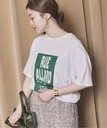 IENA La Hutte/ラ ユット rue allard delicieux Tシャツ イエナ トップス カットソー・Tシャツ グリーン ピンク【送料無料】