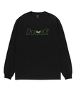 HUF DISTRESSED LOGO LS TEE / HUF ハフ ロンT ハフ トップス カットソー・Tシャツ ブラック パープル ホワイト【送料無料】