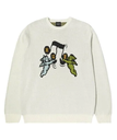 HUF SONG INTARSIA SWEATER / HUF ハフ セーター ハフ トップス ニット ホワイト ブラック【送料無料】