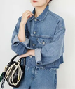 SLOBE IENA LE DENIM クロップドトラッカージャケット スローブ イエナ ジャケット・アウター デニムジャケット【送料無料】