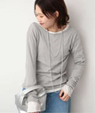 SLOBE IENA 《追加》miller/ミラー SLOBE別注 SHEER RIB クルーネック スローブ イエナ トップス カットソー・Tシャツ ベージュ【送料無料】