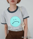 SLOBE IENA 《WEB限定》SLOBE citron. SMILEY リンガーTEE スローブ イエナ トップス カットソー・Tシャツ【送料無料】