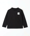 UNITED ARROWS green label relaxing ＜THE NORTH FACE＞ロングスリーブ スモールスクエア ロゴTシャツ / キッズ 110cm-130cm ユナイテッドアローズ グリーンレーベルリラクシング トップス カットソー・Tシャツ ブラック ホワイト ベージュ【送料無料】