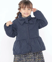 SHIPS KIDS SHIPS KIDS:100~130cm /＜撥水/洗濯機可能＞キルト ペプラム ジャケット シップス ジャケット・アウター ノーカラージャケット ネイビー ホワイト【送料無料】