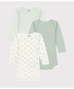 【SALE／20%OFF】PETIT BATEAU 長袖ボディ3枚組 プチバトー マタニティウェア・ベビー用品 ロンパース・カバーオール【送料無料】