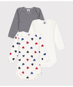 【SALE／30%OFF】PETIT BATEAU 長袖ボディ3枚組 プチバトー マタニティウェア・ベビー用品 ロンパース・カバーオール【送料無料】