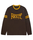 HUF EXETER LS FOOTBALL SHIRT / HUF ハフ シャツ ハフ トップス カットソー・Tシャツ ブラウン ホワイト【送料無料】