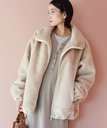 BARNYARDSTORM UNIVERSAL OVERALL / FUR COAT【WEB・一部店舗限定】 バンヤードストーム ジャケット・アウター ブルゾン・ジャンパー ホワイト ブラウン【送料無料】