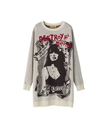 HYSTERIC GLAMOUR DESTROY ALL MONSTERS/NIAGARA COLLAGEジャカード ワンピース ヒステリックグラマー ワンピース・ドレス ワンピース ホワイト ブラウン グレー【送料無料】