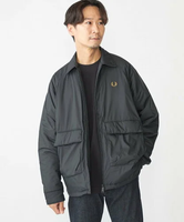 SHIPS MEN 【SHIPS別注】FRED PERRY: 中綿 ジップ シャツブルゾン 24FW シップス ジャケット・アウター ブルゾン・ジャンパー ブラック【送料無料】