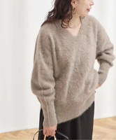 JOURNAL STANDARD L'ESSAGE FOX CASHMERE Vネックプルオーバー ジャーナルスタンダード レサージュ トップス ニット ベージュ ネイビー【送料無料】