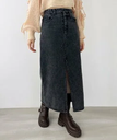 【SALE／50%OFF】Heather Denimスリットロングスカート2 ヘザー スカート ロング・マキシスカート