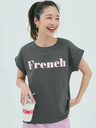 coca FrenchロゴTシャツ コカ トップス カットソー・Tシャツ グレー ブラック レッド