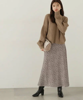 【SALE／50%OFF】PROPORTION BODY DRESSING レオパードスカート 24AW プロポーションボディドレッシング スカート その他のスカート ブラウン グレー【送料無料】